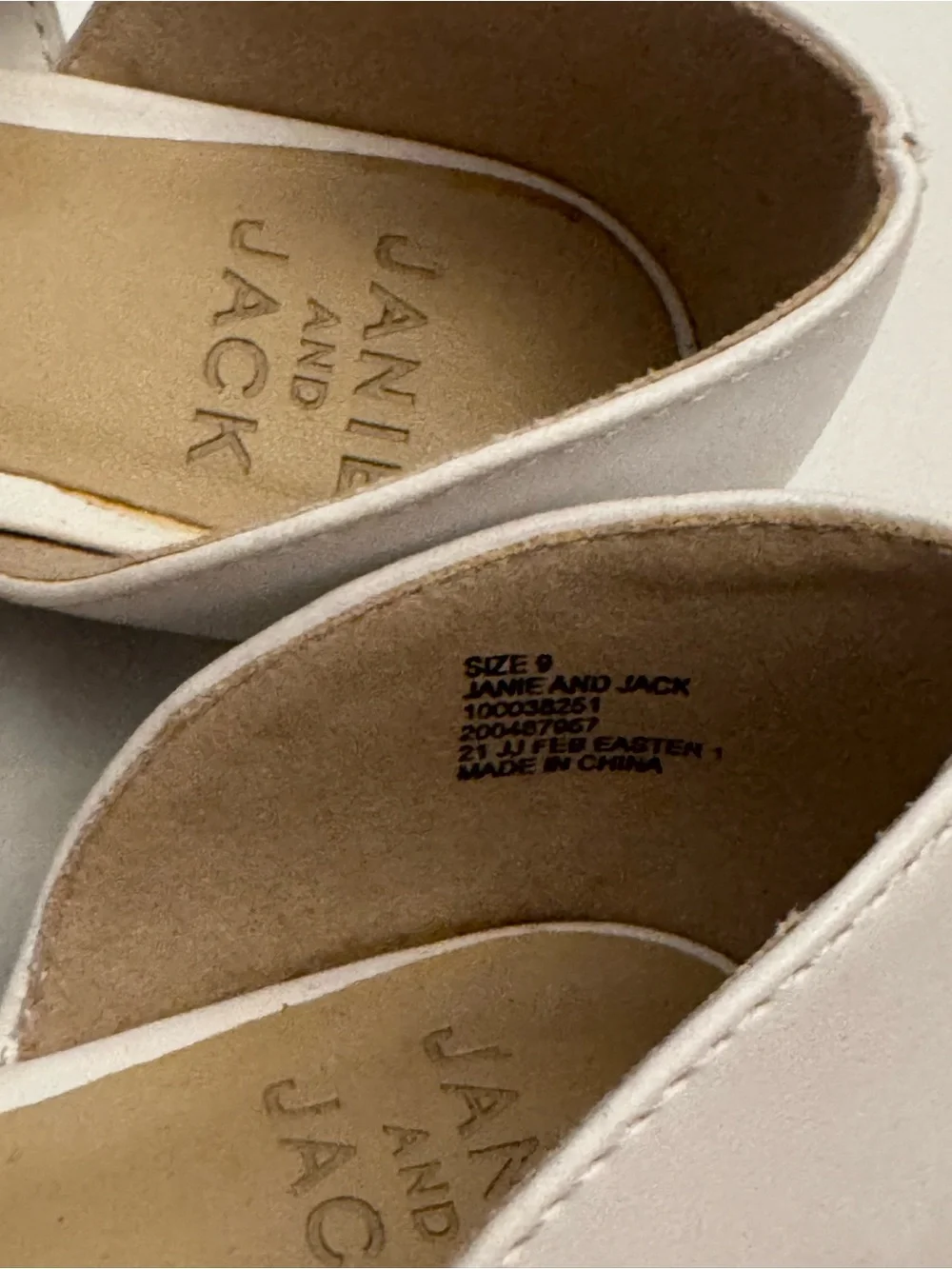 Janie and Jack White Flower Ballet Flat 9